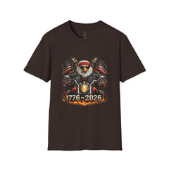 Patriotic Biker Eagle Shirt (Front Print)- 250th Anniversary Motorcycle T-Shirt