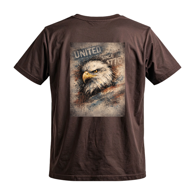 United Since 1776 (Back Print) Vintage Eagle Patriotic 250th Anniversary T-Shirt