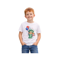 Birthday Lady Liberty- Kids 250th Anniversary Shirt