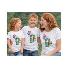 Birthday Lady Liberty- Kids 250th Anniversary Shirt