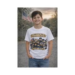 Land of the Free - Kid 250th Anniversary Patriotic Shirt