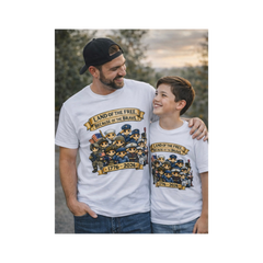 Land of the Free - Adult / Teen 250th Anniversary Patriotic Shirt