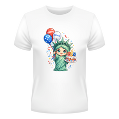 Birthday Lady Liberty- Kids 250th Anniversary Shirt