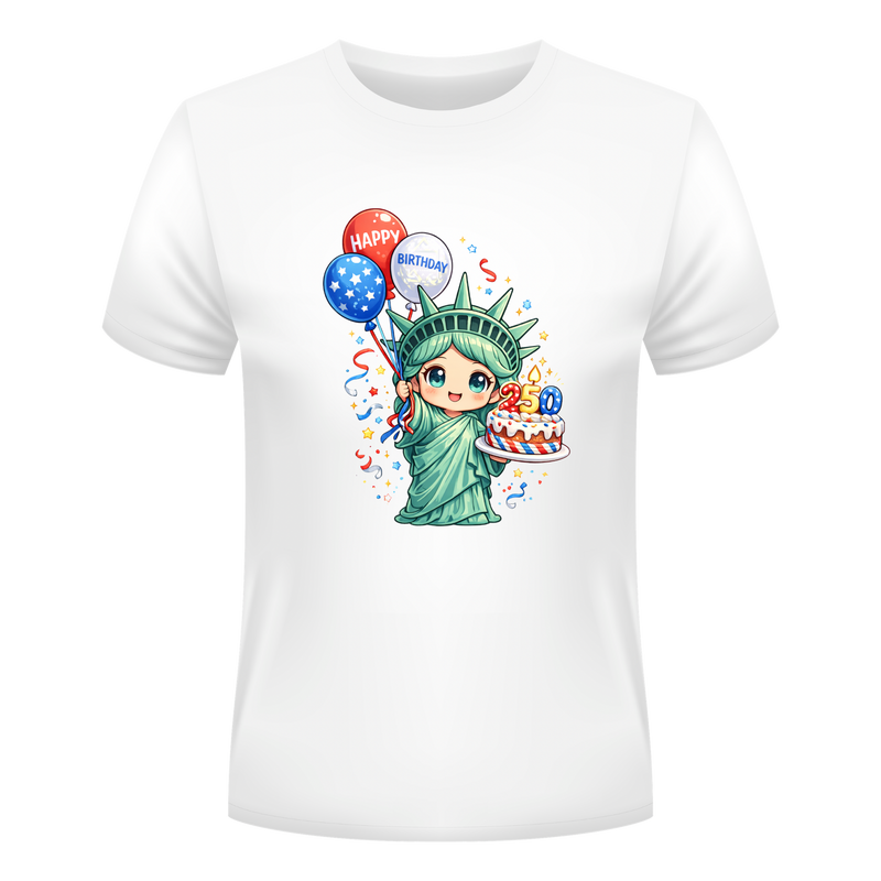 Birthday Lady Liberty - Adult / Teen 250th Anniversary Shirt