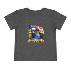 Land of the Free - Toddler 250th Anniversary Patriotic Shirt