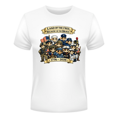 Land of the Free - Adult / Teen 250th Anniversary Patriotic Shirt