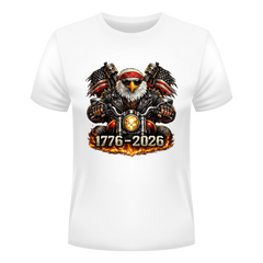 Patriotic Biker Eagle Shirt (Front Print)- 250th Anniversary Motorcycle T-Shirt