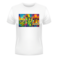 Colorful Americana Art Shirt - America 250 Years Strong Anniversary Shirt