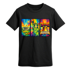 Colorful Americana Art Shirt - America 250 Years Strong Anniversary Shirt