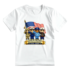 Land of the Free - Toddler 250th Anniversary Patriotic Shirt