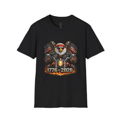 Patriotic Biker Eagle Shirt (Front Print)- 250th Anniversary Motorcycle T-Shirt