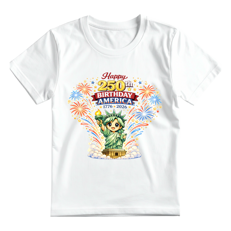 Happy 250th Birthday America - Toddler Patriotic Celebration Shirt