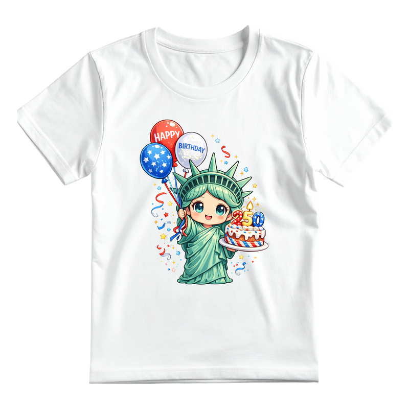 Birthday Lady Liberty - Toddler 250th Anniversary Shirt