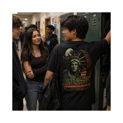 United We Stand (Back Print) Freedom Since 1776 Grunge Patriotic T-Shirt | Teen and Adult Unisex Shirt