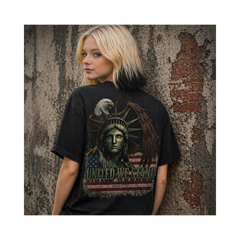 United We Stand (Back Print) Freedom Since 1776 Grunge Patriotic T-Shirt | Teen and Adult Unisex Shirt
