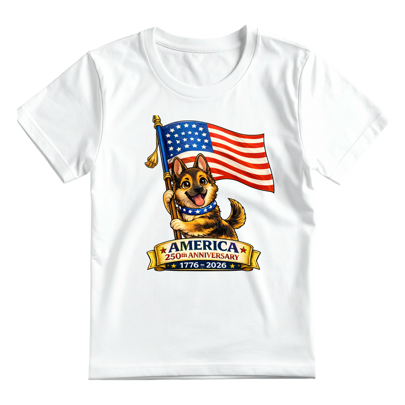 Patriotic Puppy - Toddler 250th Anniversary Shirt