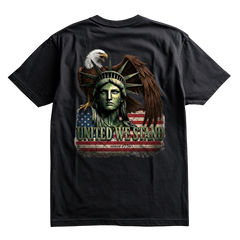 United We Stand (Back Print) Freedom Since 1776 Grunge Patriotic T-Shirt | Teen and Adult Unisex Shirt