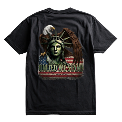 United We Stand (Back Print) Freedom Since 1776 Grunge Patriotic T-Shirt | Teen and Adult Unisex Shirt